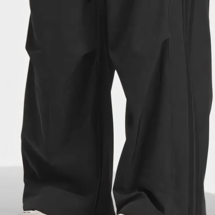 Adidas Originals SS25 Fashion Comfortable Versatile Soft Loose Fit Drawstring Elastic Waist Cargo Pants Unisex Pants Black KD0949