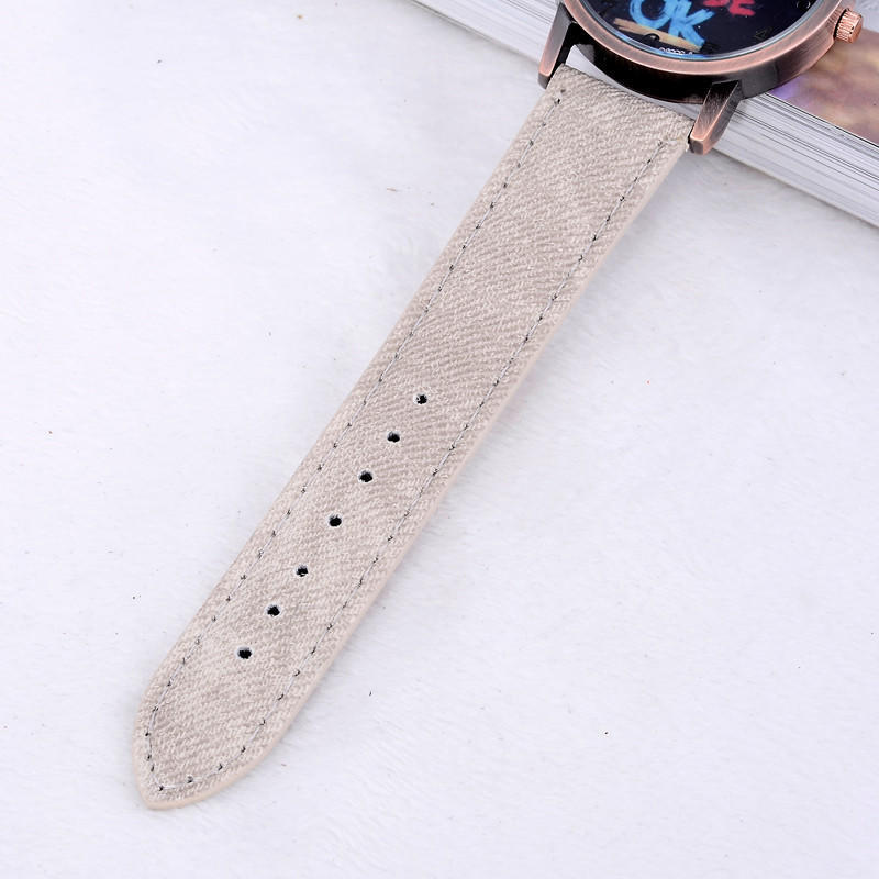2017 neue Ankunft Mode Quarz Frauen Bunte Casual Leder Elegante Armbanduhr Alles Wird OK sein