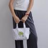Olive Cotton Boat Bag (Light Grey)