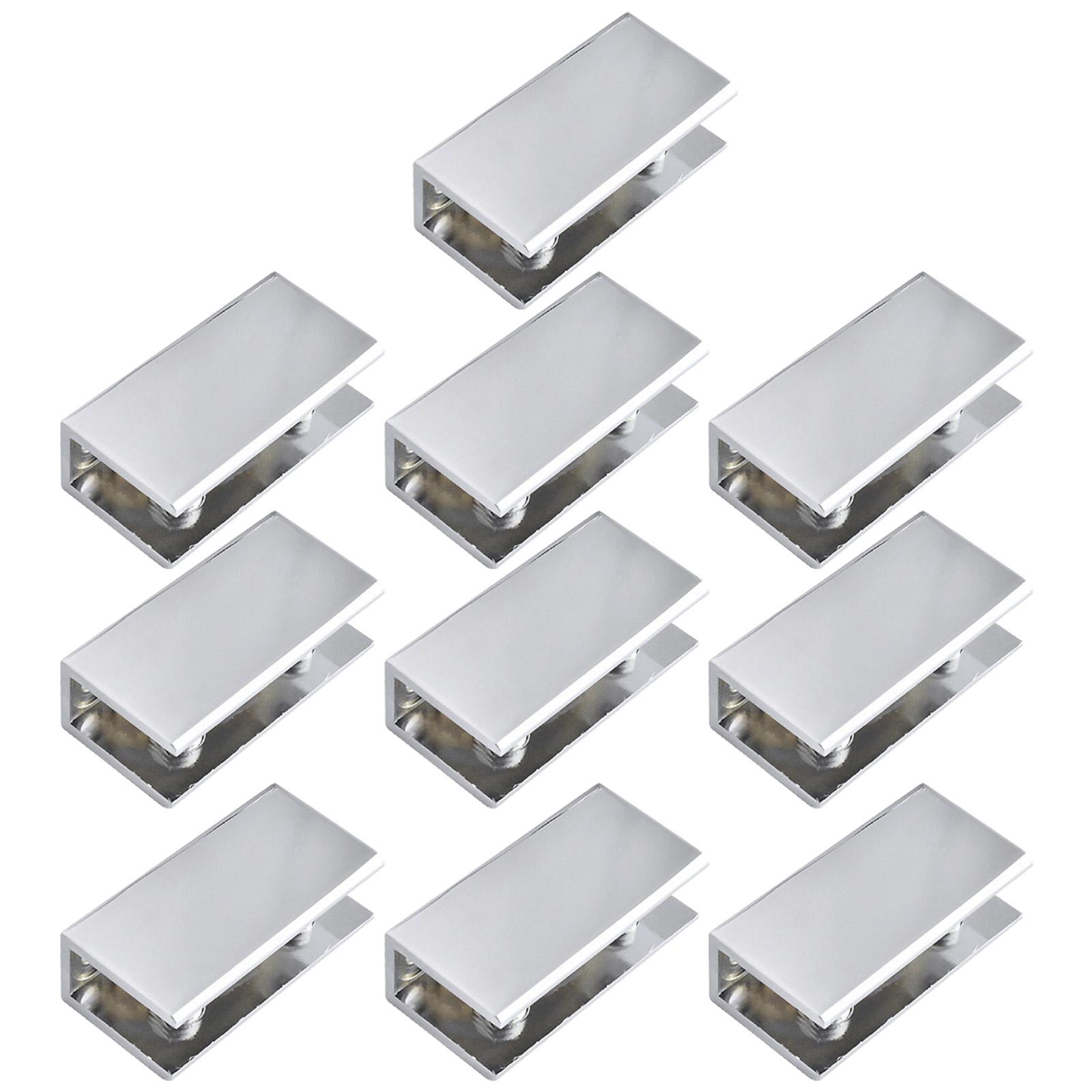 

Набор из 10 стеклянных зажимов, держателей для стекла, металлических зажимов для стекла. Простая установка для надежного и стильного домашнего декора или художественных экспозиций. F