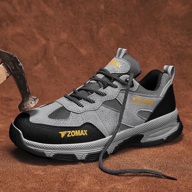 

Защитная обувь для походов, стильные износостойкие мужские повседневные кроссовки с эластичными шнурками, обувь на плоской подошве 2024 года, новый стиль, весна-осень 39 серый