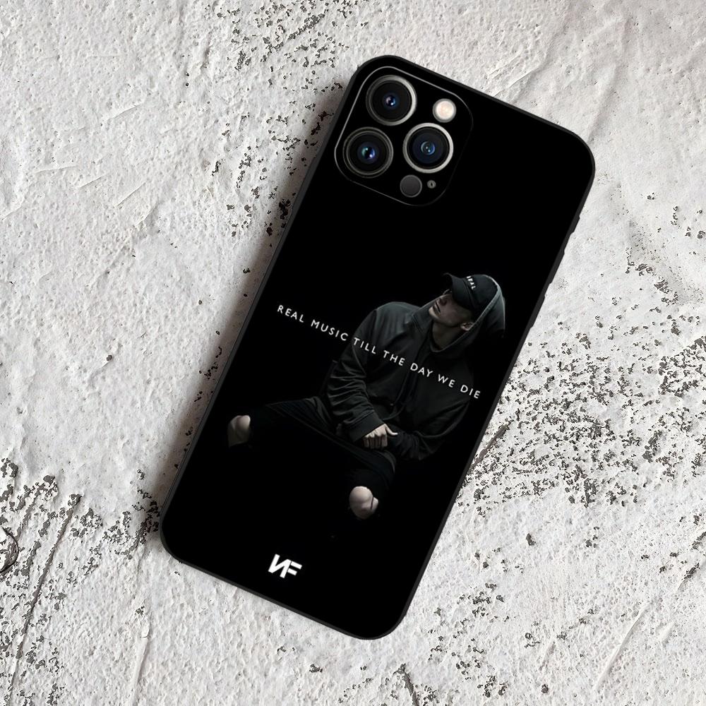 Coque de téléphone Rapper NF pour iPhone 16 15 14 13 12 11 Pro Max Xr X Xs Mini 8 Plus SE 2022 Noir Silicone Souple