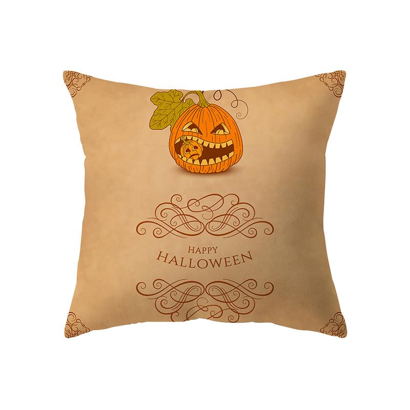 Pumpkin Alphabet Halloween Theme Pillow Cover Sofa Cushion  Holiday Gift Party Decoration Home Decor
