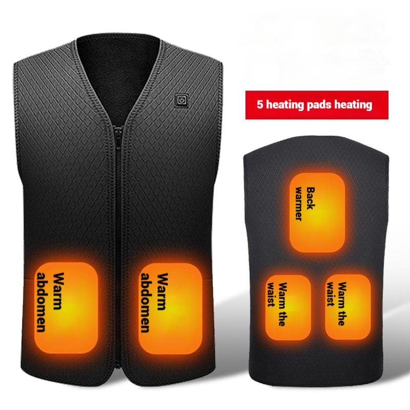 Usb Heated Vest for Men Women Electric Smart Heating Jacket Thermal Waistcoat Lightweight Warm Self Heating Vest Padded Jacket