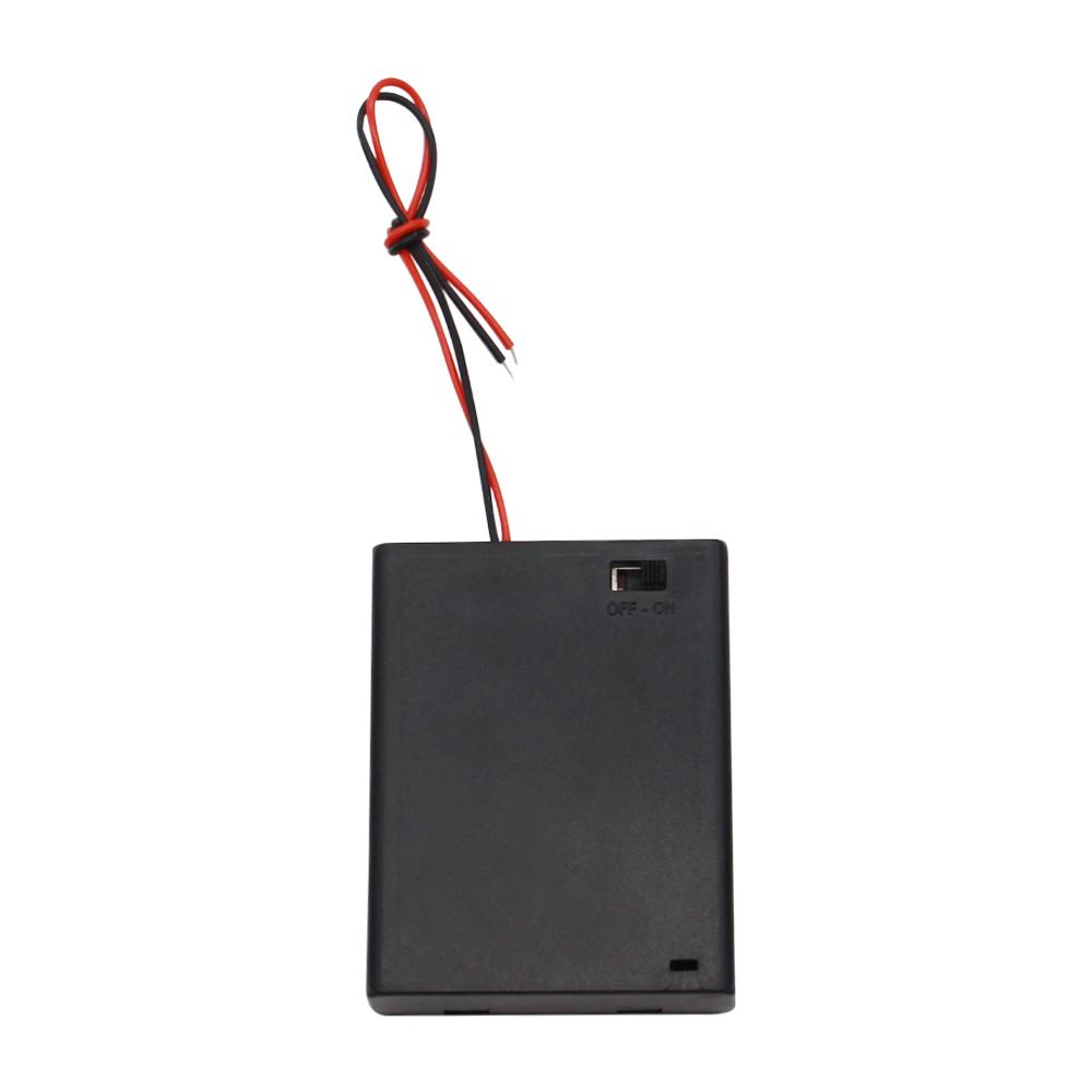 Black Plastic DIY Battery Storage Case Clip Holder Container 1X 1X 1X 18611 AAA Battery Storage Box Case Wire Lead Pin