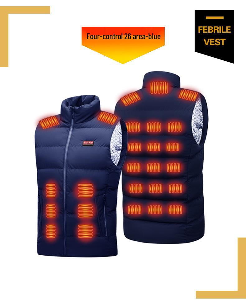 KC Smart Heated Vest with 26-Zone Temperature Control for Winter Warmth
