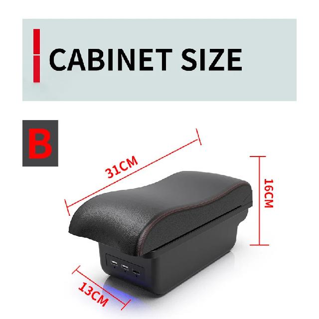 For Chevrolet SPIN car armrest box interior modification double-layer USB storage box center console car accessories elbow suppo
