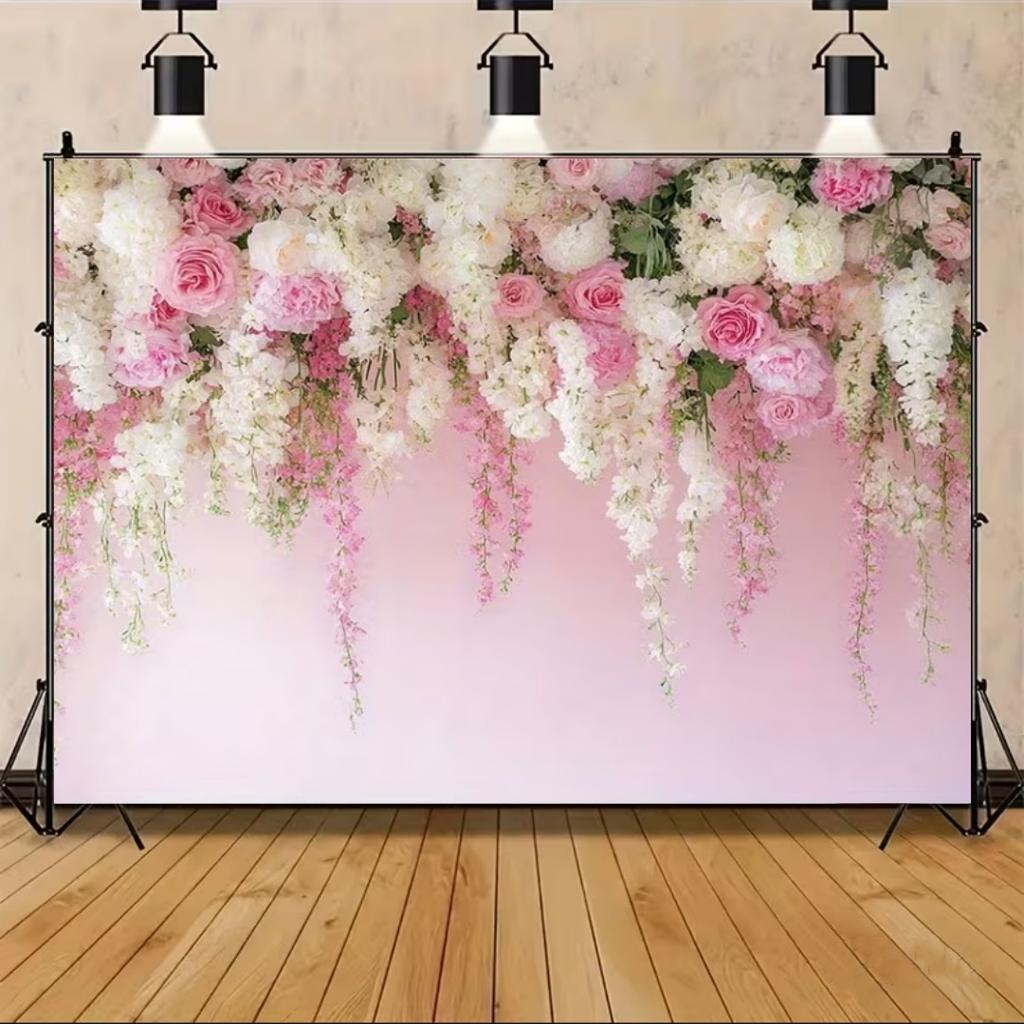 Floral Wall Theme Background Birthday Wedding Engagement Ceremony Party Decoration Abstract Flower Portrait Photography Studio