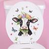 Cartoon Cows Flowers Butterflies Bedroom Living Room Entrance Hall Home Background Beautification Wall Stickers