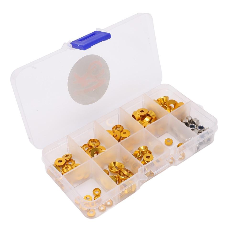 Aluminum Alloy RC Screw Washer Kit M2.5/M3/M4 Flat Washer Set Round Head Gasket  For RC Hobby