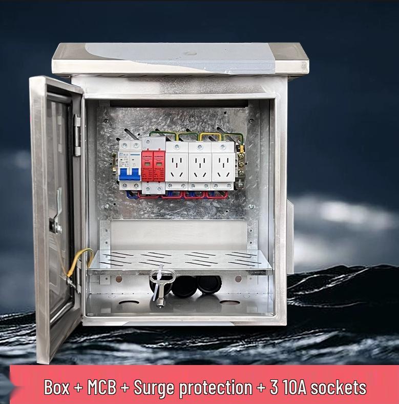 Outdoor Waterproof Surveillance Signal Light Control Box with Pole Mount