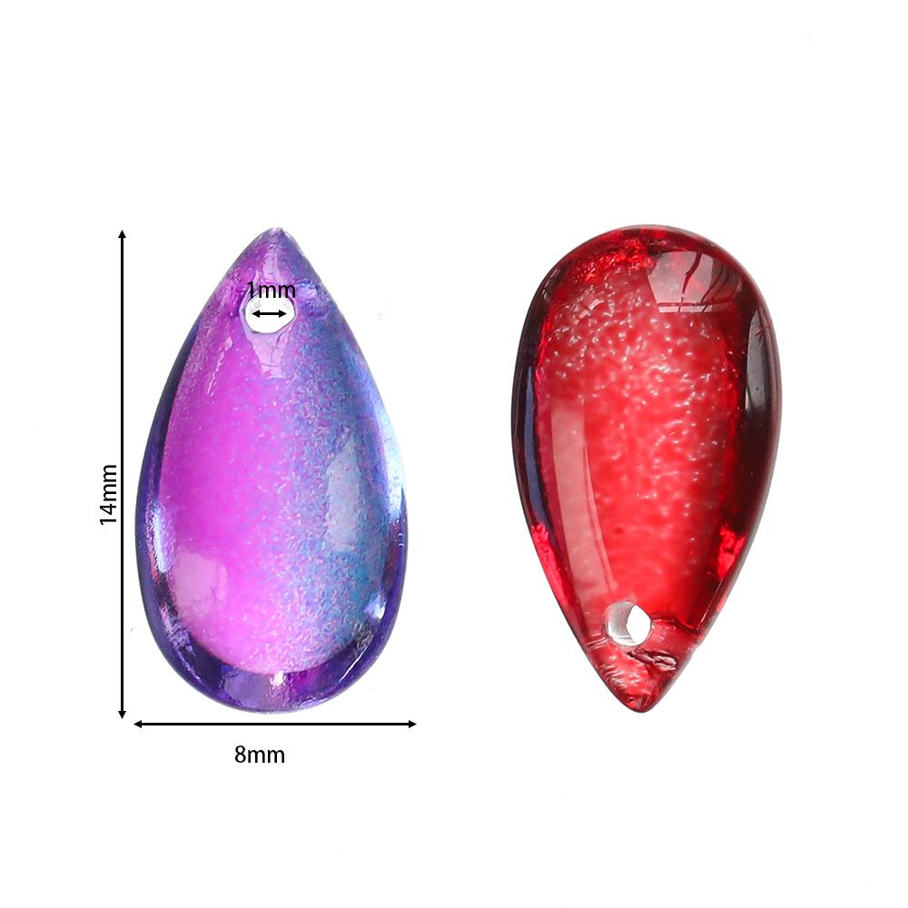 10pcs 8*14mm Water Drop Shaped Glass Pendants Czech Loose Spacer Beads For DIY Crafts Necklace Bracelet Charm Jewelry Making
