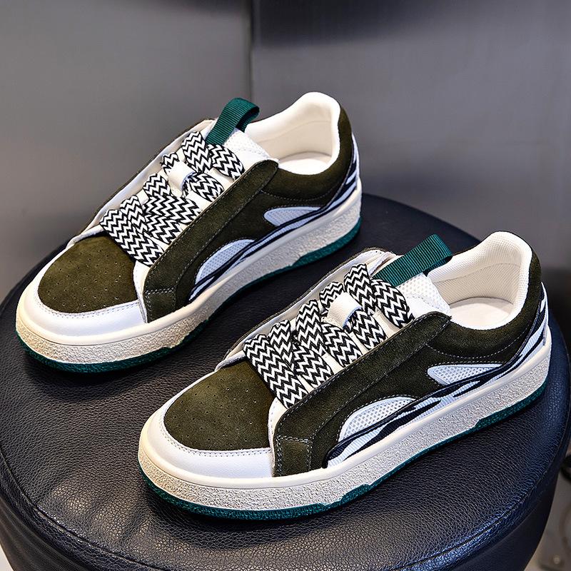 

Кожаные белые туфли женские весна 2025 новые повседневные универсальные туфли на плоской подошве женские туфли с неглубоким горлом на шнуровке спортивные женские туфли прилив 35 армия зеленый