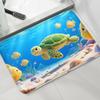 Cute Turtle Pattern Bathroom Mat, Water Absorbing Small Carpet, Toilet Seat Cushion, Decorative Mat, Soft and Comfortable