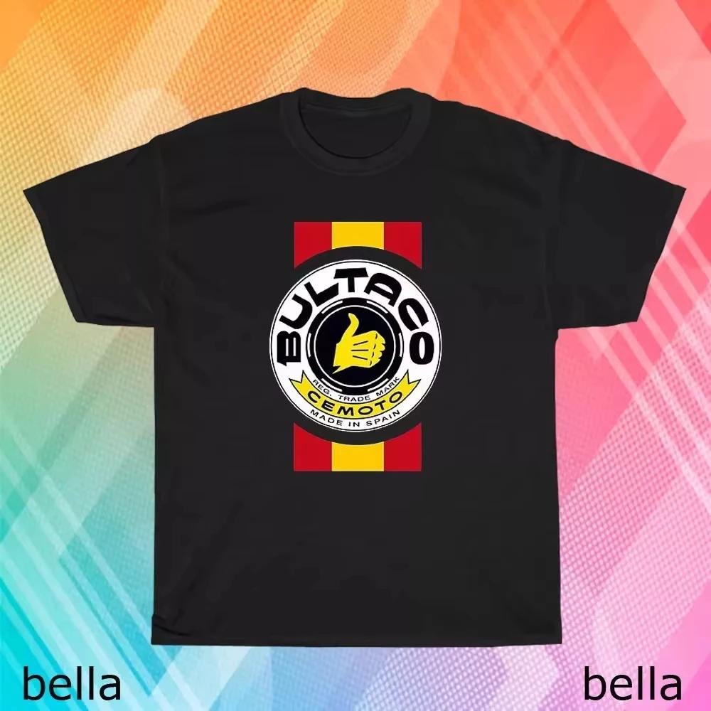 2025 Streetwear Classic Men Women Summer High T Shirt Bultaco Cemoto Motorcycle Print Tee Unisex Fashion Crew Neck T-shirt
