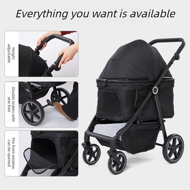 Pet Car Strollers Lightweight Foldable Specifically Designed for Walking Dogs Infants Medium-sized Small Dogs Cats Outdoor