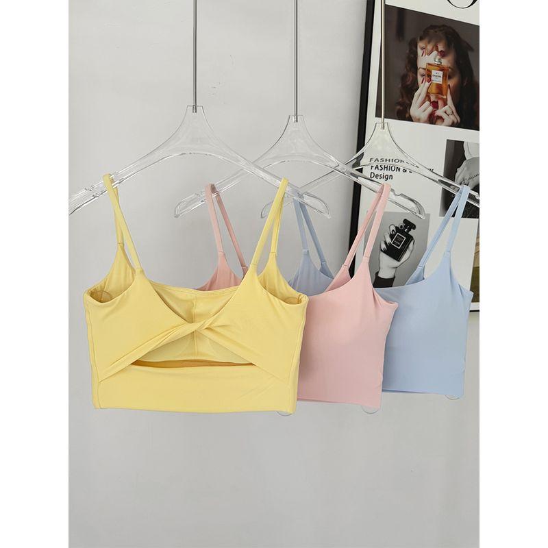 

Весна и Лето Новая Красота Спины Банты Твист Спортивное Нижнее Белье Легкий Мягкий Эластичный Йога Бра Жилет Летняя Майка