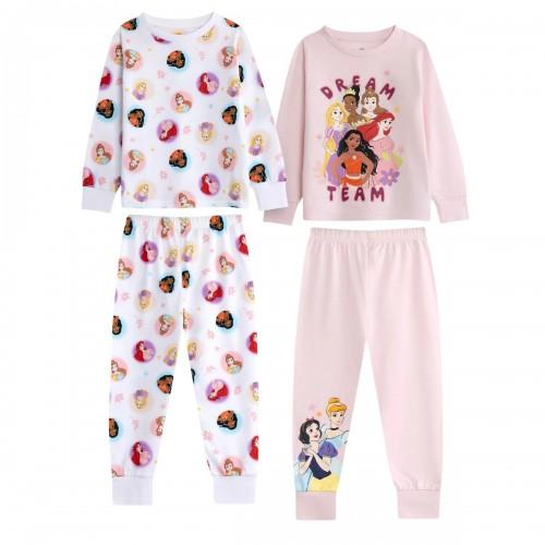 Disney Princess Girls Long-Sleeved Long Pyjama Set (Pack of 2)
