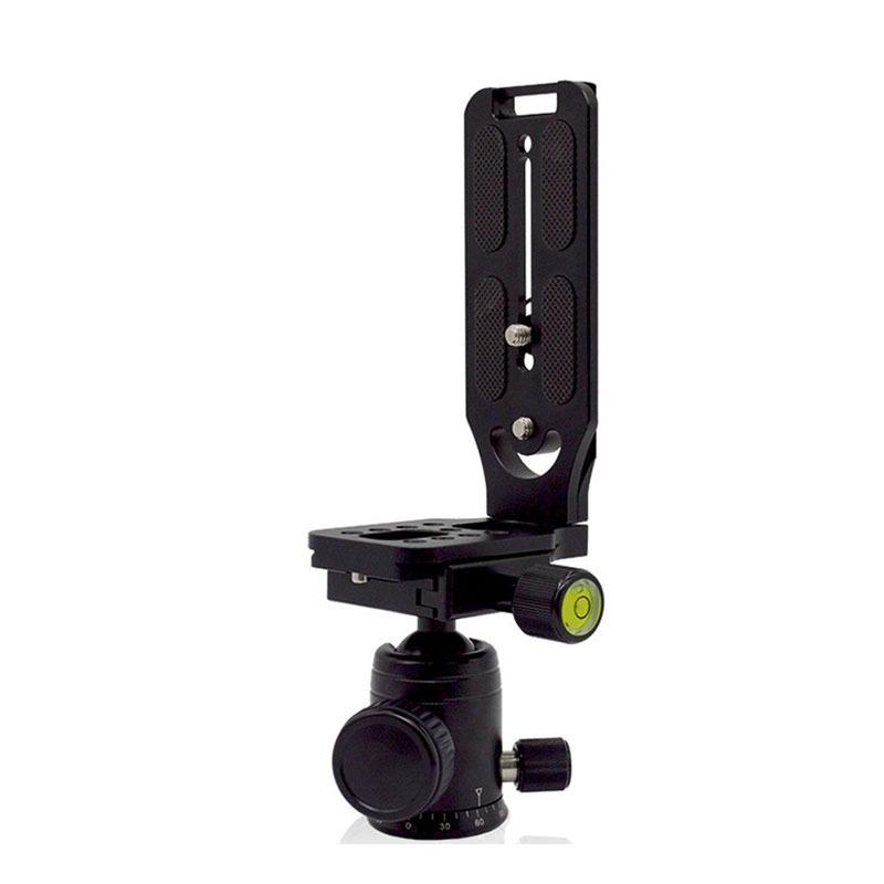 Quick Release Camera Tripod Head Stabilizer Slider Base with Macro Plate & Mount Extension