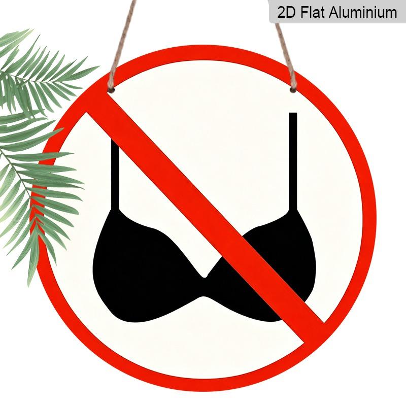

2D Flat, Retro-style, High-end Round Aluminum Wall Decoration, Available in Various Sizes, Featuring A Humorous Lingerie Pattern. Suitable for Indoor 20*20cm