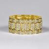 Opulent Rings with Sparkling Cubic Zirconia Noble Gold Color Finger Accessories for Women Bright Jewelry for Engagement