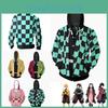 Demon Slayer Kimetsu No Yaiba Lebendiger Weicher Kapuzenpullover mit Reißverschluss für Komfort