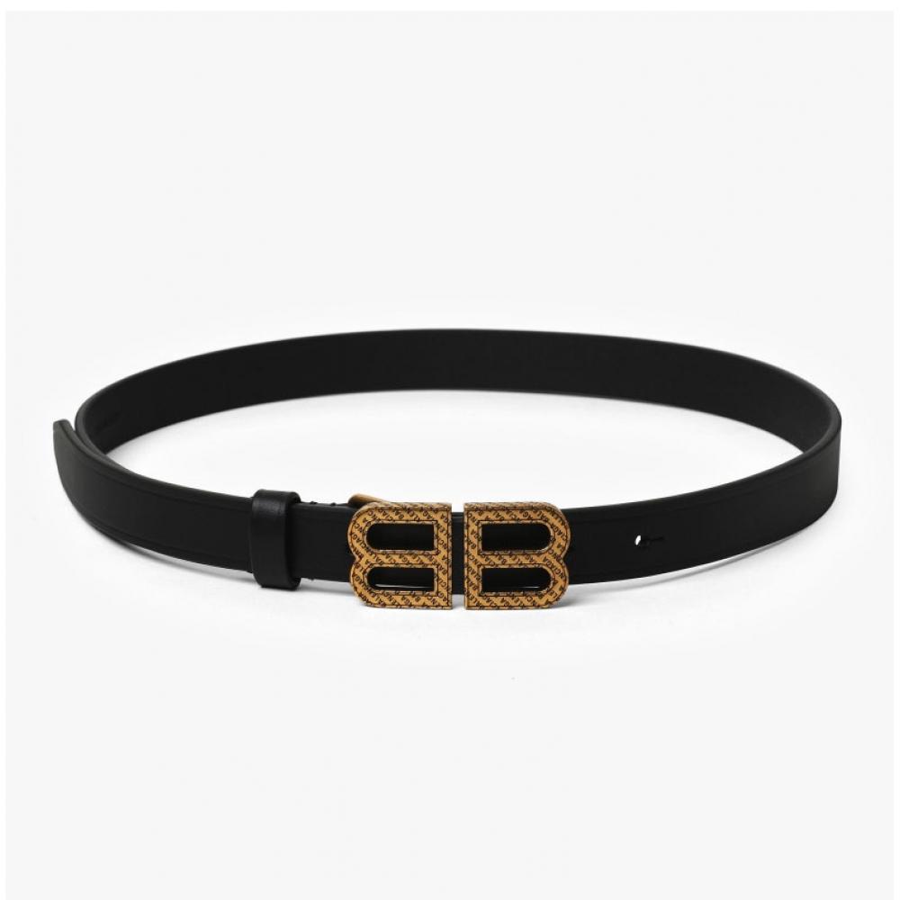 Balenciaga 673518 2aa62 1000 Bb Logo Hourglass Thin Belt