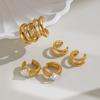 Minimalist Clip-On Ear Cuff Earrings Pair, No Piercing Outer Ear Accessory for Everyday Styling, Dates and Travel
