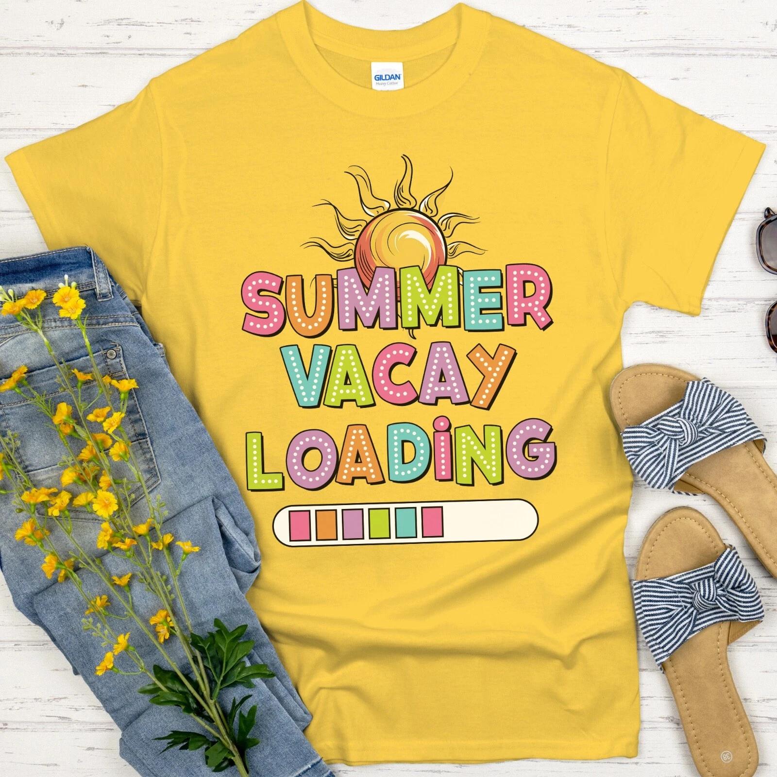 Summer Vacay Loading T-Shirt, Vacation Tee, Gift for Traveler S