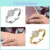 Inele de Nuntă Feminine Dulci, la Modă, Placate cu Aur, Elegante, cu Strass-uri de Cristal, Strălucitoare, cu Clasă și Eleganță Atemporale