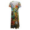 Women's Spring And Summer Fashion V-neck Short-Sleeved Printed Loose Hem Dress