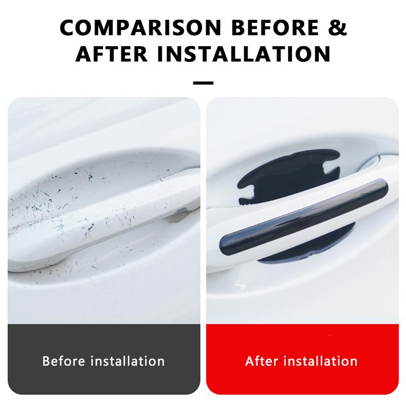 SEAMETAL 8 τεμ. Προστατευτικά Αυτοκόλλητα Αυτοκινήτου για Μπολ Χειρολαβής Πόρτας Αυτοκινήτου, Αντιχαρακτικά, Προστατευτικά, Λωρίδα Προστασίας από Συγκρούσεις, Εξωτερικά Εξαρτήματα