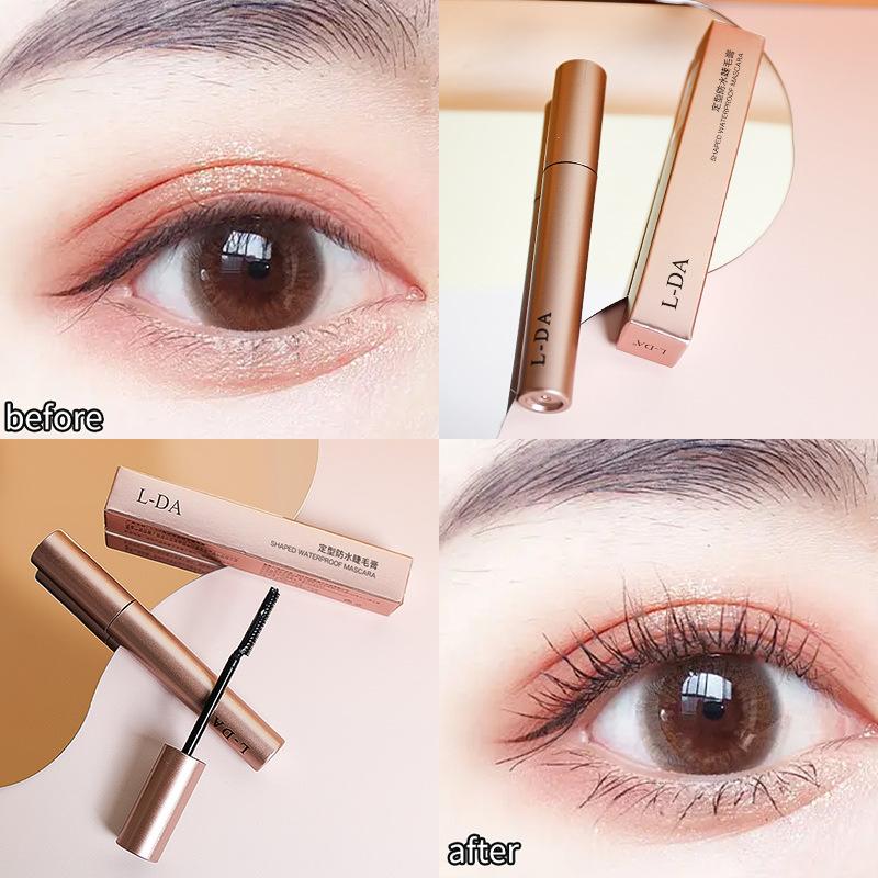 Máscara de pestañas espesa, rizada y resistente al agua, natural, de larga duración y que no se corre.