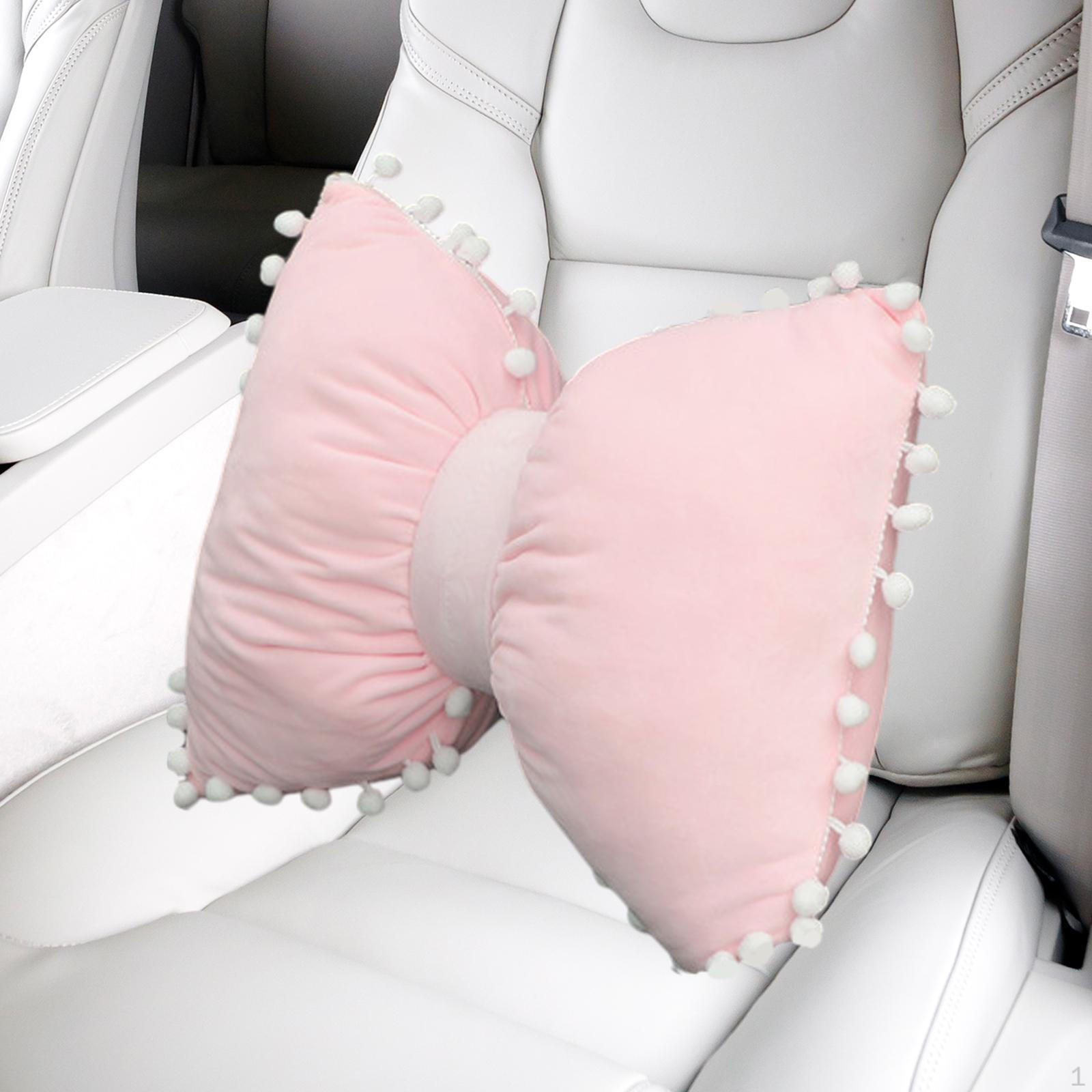 Подушка-бабочка для подголовника автомобиля мягкая удобная подушка для шеи и сиденья для спальни в помещении розовый 1398₽