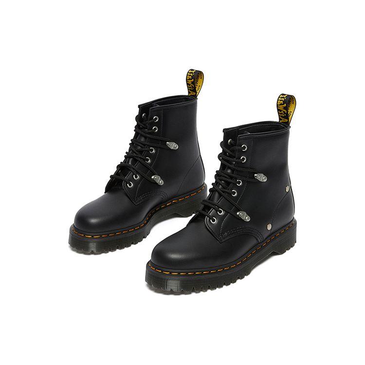 Dr. Martens 1460 Couro Moda Simples Botas Curtas de Cano Médio Botas Unissex Preto 26959001