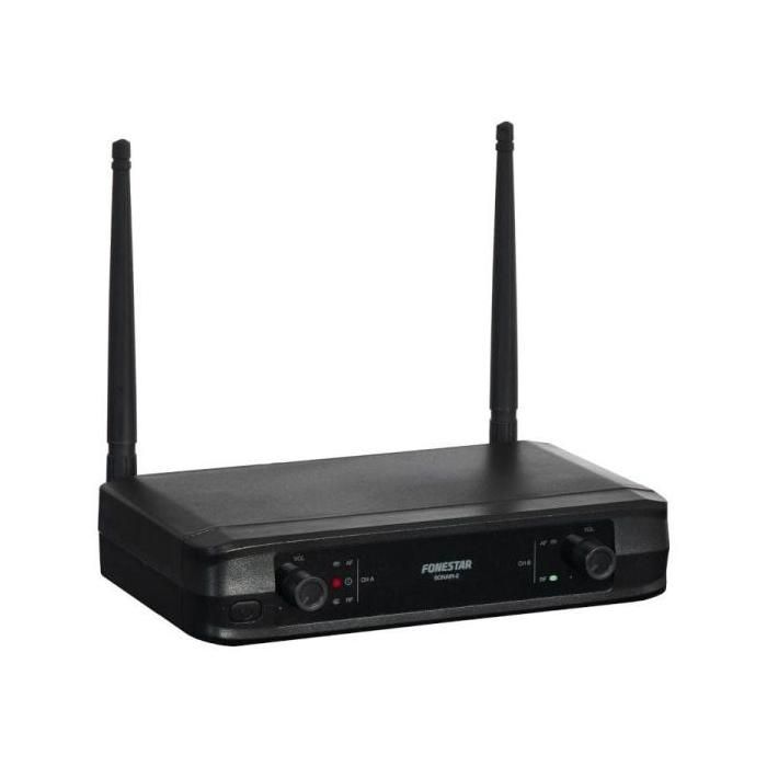 Micrófono Inalámbrico Doble Mano UHF Fonestar SONAIR-2M- Incluye Receptor