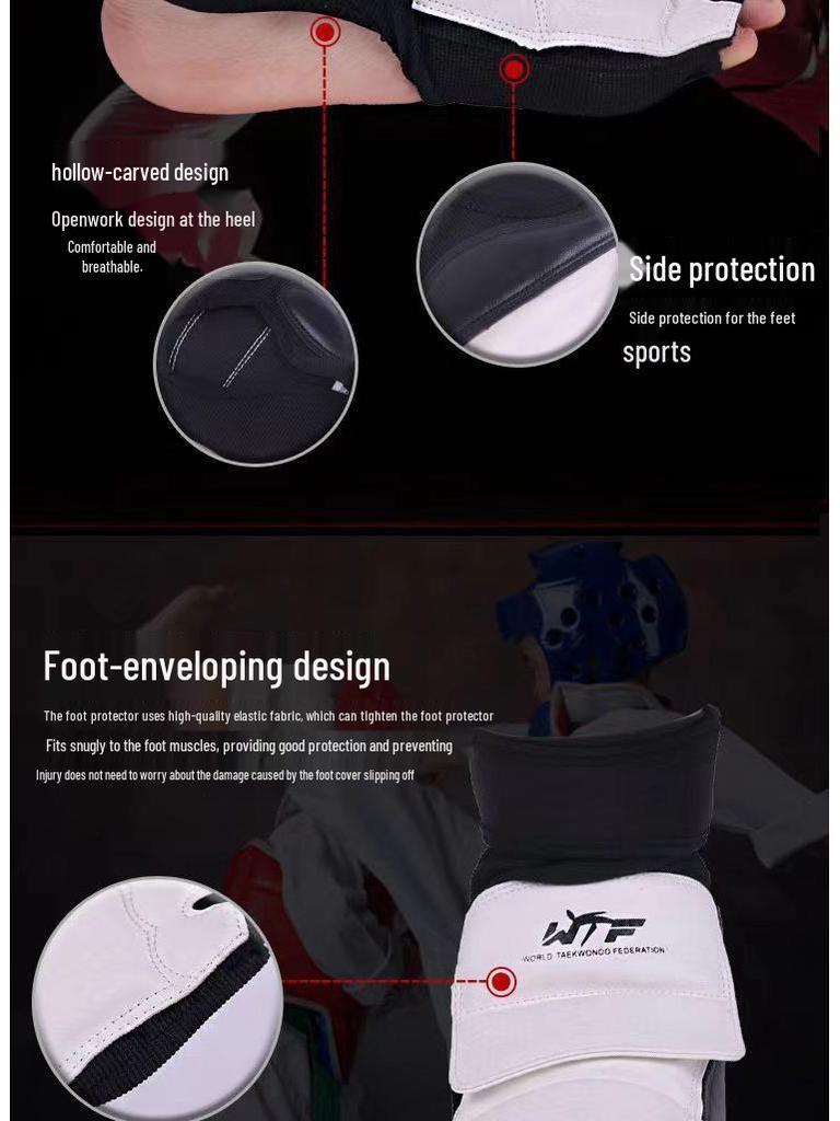 Taekwondo Protective Gear: Hand & Foot Protectors, Half-Finger Boxing Gloves for Adults & Children