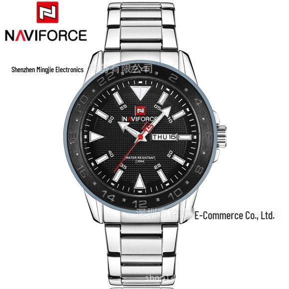 Мужские водонепроницаемые спортивные кварцевые часы NAVIFORCE Lingxiang 9109