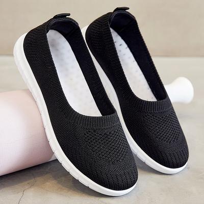 Summer Mother Shoes New Women's Shoes Casual Flat Single Shoes One Pedal Breathable Soft Sole Old Beijing Cloth Shoes Women