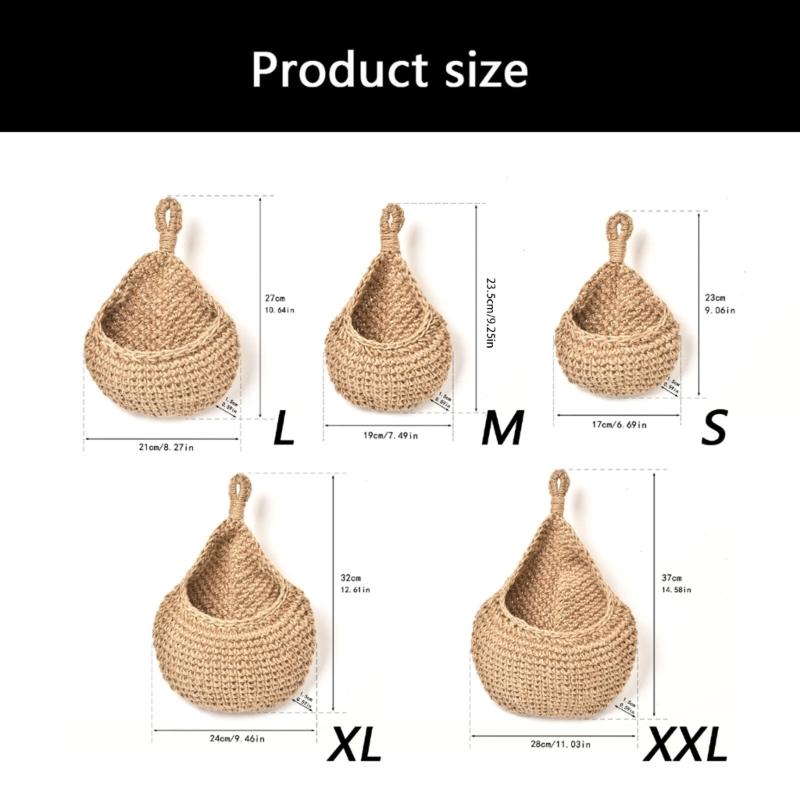 Cesto a Rete da Appendere Salvaspazio Organizzatori da Parete per Frutta Verdura Piante Contenitore per la Casa