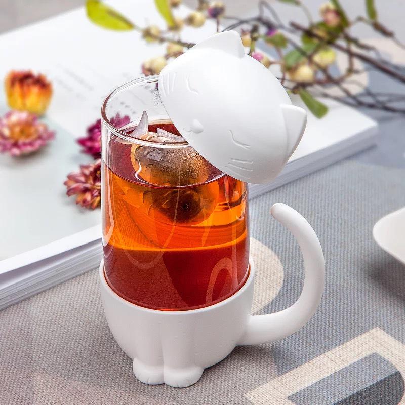 New Style Mugs,Tea Strainer Cat Monkey Tea Infuser Cup Grasses Mug Teapot Teabags for Tea Coffee Filter Drinkware Kitchen Tools