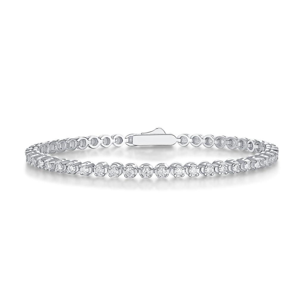 Premium Light Luxury Christmas Bracelet 925 Silver Ins Wind Moissanite Bracelet