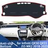 For Infiniti QX50 QX55 J55 MK2 2018-2025 Car Dashboard Cover Avoid Light Pad Instrument Panel Mat Carpets 2020 2021 2022 LHD RHD