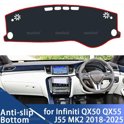 Dla Infiniti QX50 QX55 J55 MK2 2018-2025 Pokrywa deski rozdzielczej samochodu Mata przeciwodblaskowa Mata na panel instrumentów Dywaniki 2020 2021 2022 LHD RHD