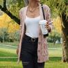 Women's Knit Cardigan Sweater Long Sleeve Button Front Open Front Casual Loose Fit Coat