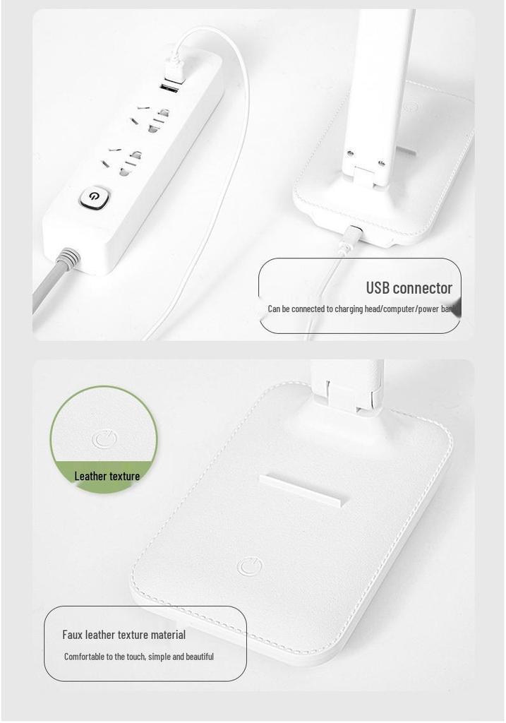 USB LED Folding Desk Lamp - Eye Protection Reading Light for Students, Bedside, Dormitory, and Bedroom Atmosphere Night Light.