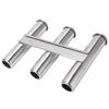 3 Tube Boat Fishing Rod Holder 304 Stainless Steel Fishing Rod Rack for Marine Yacht Ships