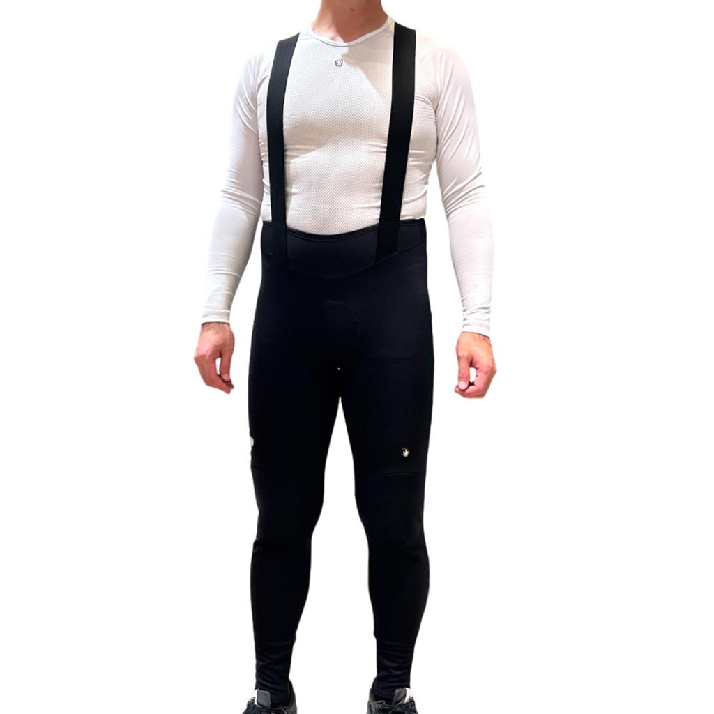 Lion De Kapelmuur EVO2 Windshield Bib Size Cycling Pants Tights, Black, M, Autumn/Winter (0°C-10°C)