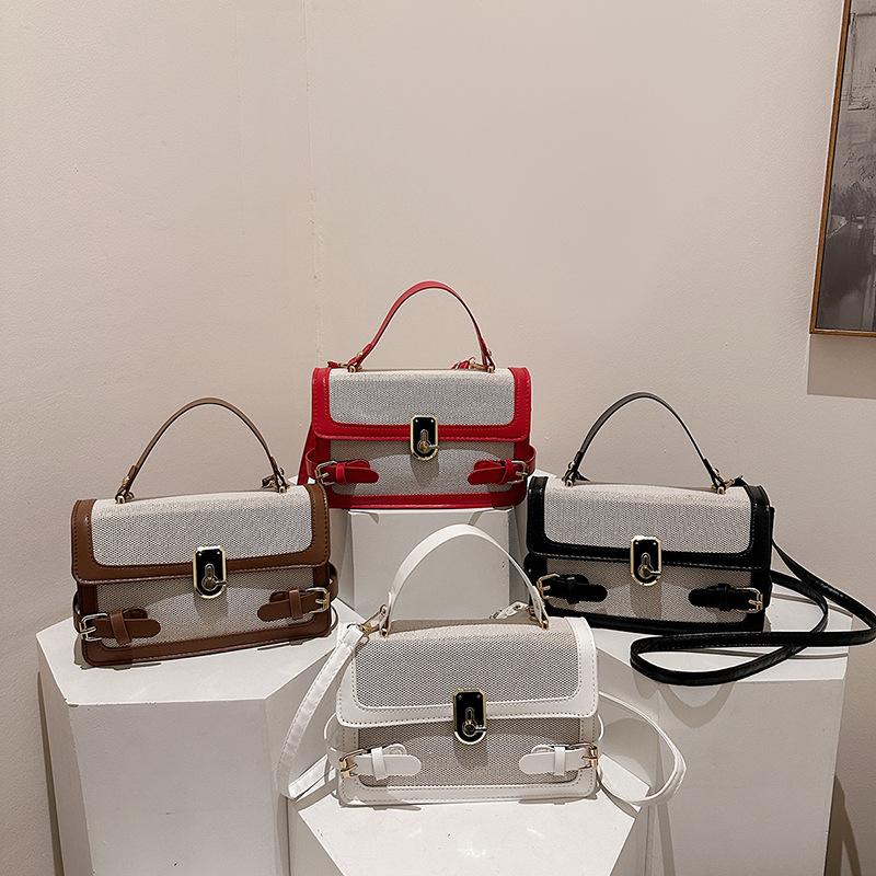 Today's popular bags, women's bags, fashion locks, shoulder handbags, foreign style color matching messenger small square bags