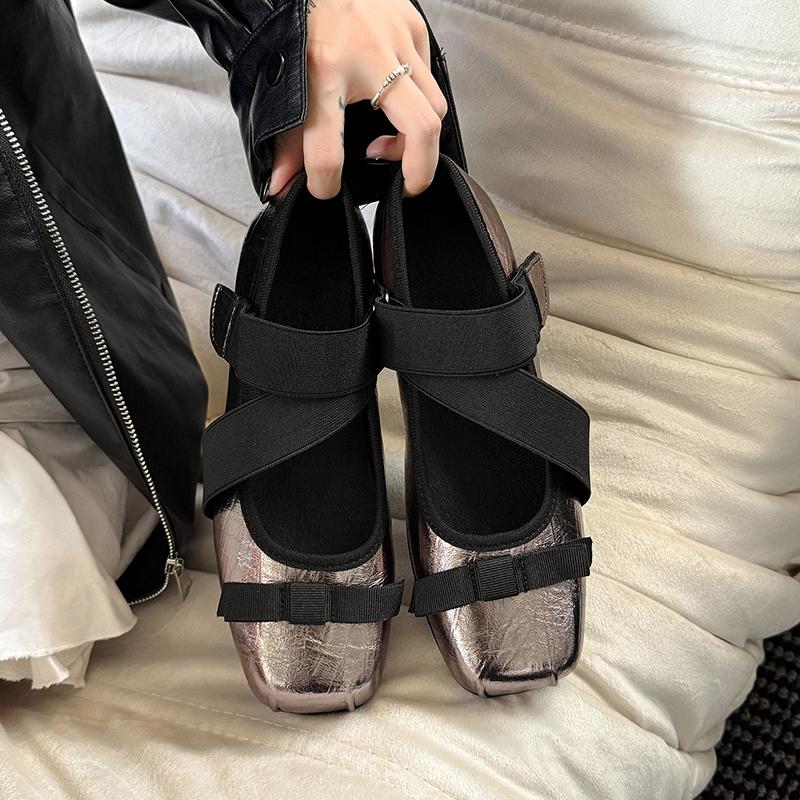 Fashion Hot Selling 2025 Autumn French style Square Toe Women Flats Shoes Concise Shallow Shoes Ladies Outdoor Comfort Commuting Shoes